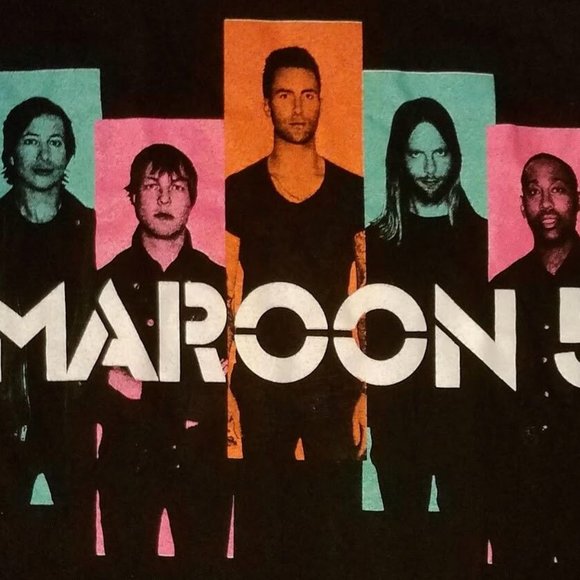 Maroon 5 T-Shirt Concert Tour 2013 Black Tee Pop Adam Levine Size Small - Picture 3 of 4